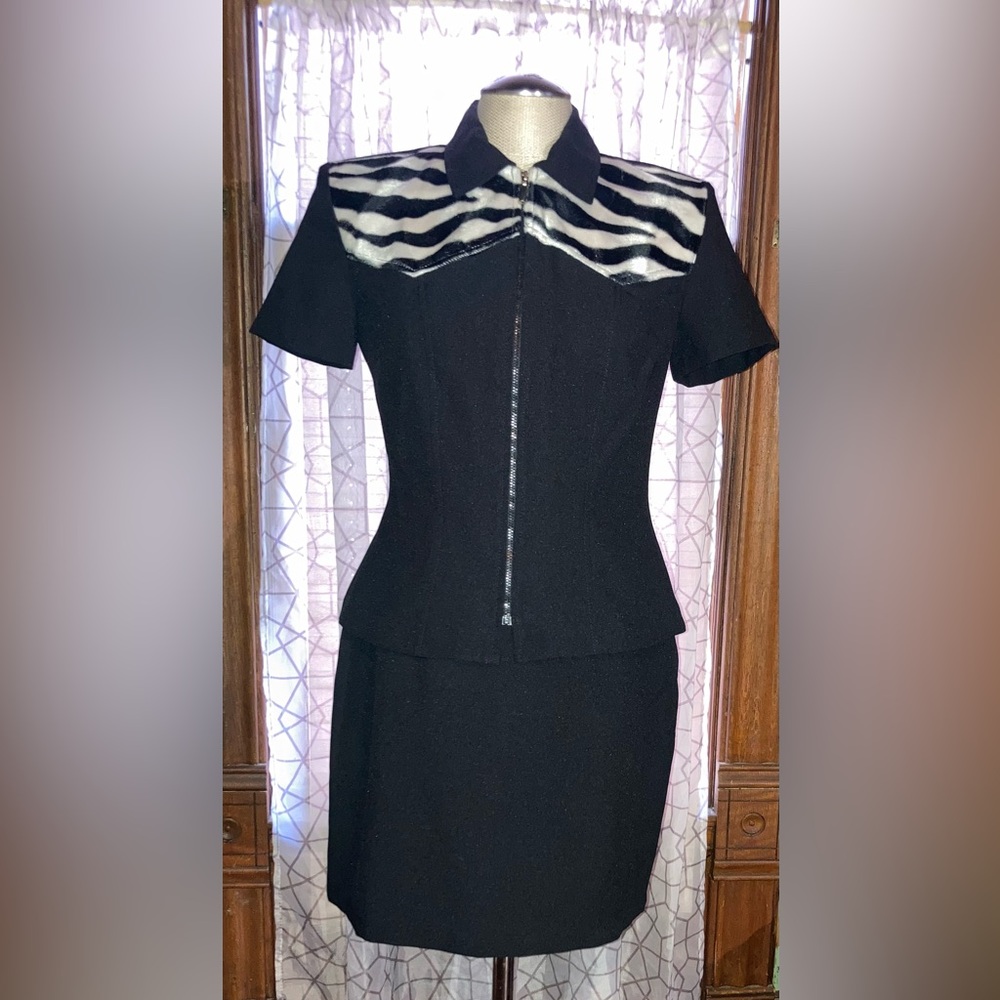 Vintage BRIOCHE CALIFORNIA black 2 piece suit
